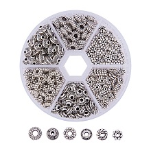 Pandahall Elite Assorted Tibetan Silver Spacer Beads Jewelry Findings Accessories for Bracelet Necklace Jewelry Making, about 300pcs/box