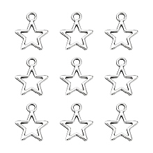 Honeyhandy Tibetan Style Alloy Charms, Star, Antique Silver, Lead Free & Cadmium Free & Nickel Free, 14.5x12x1mm, Hole:2mm