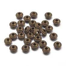 Honeyhandy Tibetan Style Spacer Beads, Antique Bronze, Lead Free and Nickel Free, 5x3mm, Hole:1.5mm