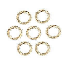 ARRICRAFT 40pcs Real Gold Plated Brass Ring Links for DIY Jewelry Making, Long-Lasting Plated, Nickel Free, 21x0.4mm, Hole: 1.2mm