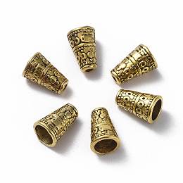 Honeyhandy Tibetan Style Bead Cone, Antique Golden Color, Lead Free & Nickel Free & Cadmium Free, Cone, Size: about 7mm wide, 10mm long, hole: 2mm, Inner Diameter: 5mm