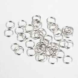 Honeyhandy Iron Open Jump Rings, Nickel Free, Platinum, 21 Gauge, 6x0.7mm, Inner Diameter: 4.6mm, about 1100pcs/100g