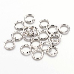 Honeyhandy 90pcs Open Jump Rings, Brass, Cadmium Free & Nickel Free & Lead Free, Platinum Color, 18 Gauge, 6x1mm, Inner Diameter: 4mm, about 90pcs/10g