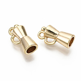 Honeyhandy Brass Charms, Coffee Pot Shape, Nickel Free, Real 18K Gold Plated, 13x7x5mm, Hole: 1.2mm