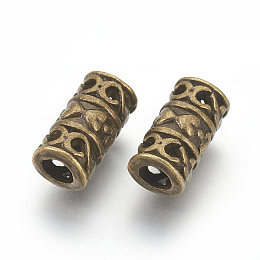 Honeyhandy Tibetan Style Alloy Beads, Column, Antique Bronze, Lead Free & Cadmium Free & Nickel Free, 12x6mm, Hole: 3.5mm