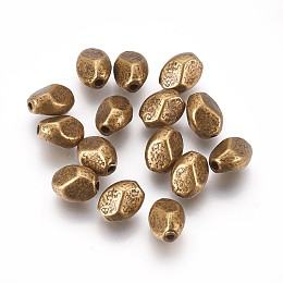 Honeyhandy Tibetan Style Alloy Spacer Beads, Lead Free & Cadmium Free, Oval, Antique Bronze, 6x5mm, Hole: 1mm