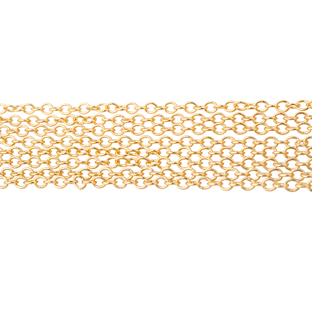 PandaHall Elite 5 Yard Brass Twist Chains Curb Chains Size 3x2mm Jewelry Making Chain Golden