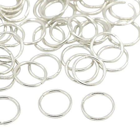 NBEADS 1000g Iron Jump Rings, Close but Unsoldered, Nickel Free, Platinum Color, about 4mm, 24000pcs/1000g, 0.7mm thick; about 2.6mm inner diameter, hole: about 2.8mm