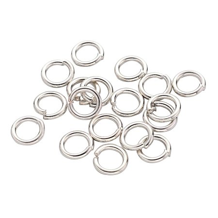 NBEADS 500g Jump Rings, Close but Unsoldered, Brass, Nickel Free, Platinum Color, about 6mm in diameter, 1mm thick; about 4mm inner diameter, about 4900pcs/500g