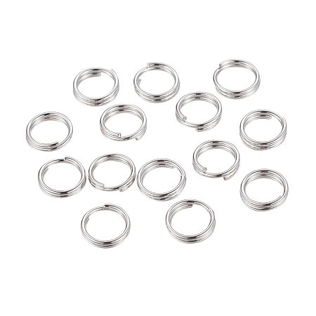 NBEADS 1000g Iron Double Loops Jump Rings Split Rings, Nickel Free, Platinum, 6x0.7mm; about 4.6mm inner diameter; about 12000pcs/1000
