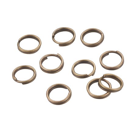 NBEADS 1000g Iron Double Loops Jump Rings Split Rings, Antique Bronze, 6x0.7mm; about 4.6mm inner diameter, about 9500pcs/1000g