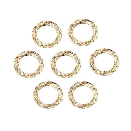ARRICRAFT 40pcs Real Gold Plated Brass Ring Links for DIY Jewelry Making, Long-Lasting Plated, Nickel Free, 21x0.4mm, Hole: 1.2mm