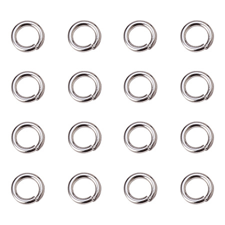 PandaHall Elite Platinum Diameter 5mm Brass Jump Rings Close but Unsoldered Jewelry Making Findings Nickel Free, about 600pcs/bag