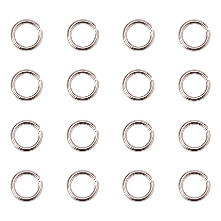 PandaHall Elite Platinum Diameter 7mm Brass Jump Rings Close but Unsoldered Jewelry Making Findings Nickel Free, about 400pcs/bag