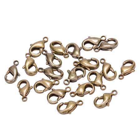 PandaHall Elite Antique Bronze Nickle Free Brass Lobster Claw Clasps Size 10x5x3mm for Jewelry Making Findings Value Pack, about 20pcs/bag