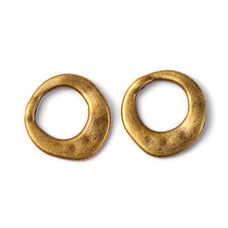 Honeyhandy Tibetan Style Irregular Ring Bead Frames, Cadmium Free & Nickel Free & Lead Free, Antique Bronze, 20.5x20.5x3mm, Hole: 12mm