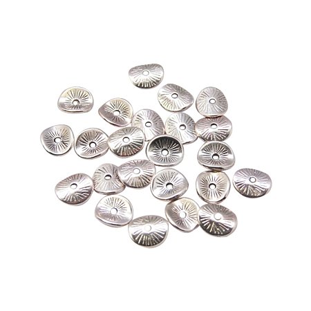 NBEADS Alloy Wavy Antique Silver Spacer Beads for Jewelry Making, Lead Free & Cadmium Free & Nickel Free, 9.5x8.5x1mm, Hole: 1mm