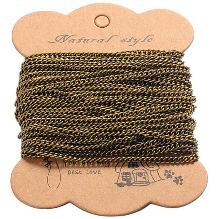 Arricraft 10m/32.80 Feet Antique Bronze Twisted Chains, Brass Handmade Chains Nickel Free Chains 1 Roll Chains for Necklace Jewelry Accessories DIY Making