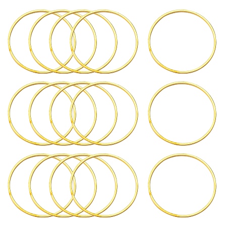 Honeyhandy Brass Linking Rings, Nickel Free, Golden, 25x1mm