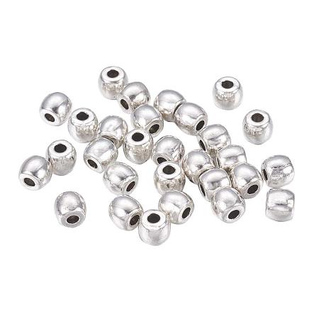ARRICRAFT About 50pcs Barrel Shaped Antique Silver Tibetan Silver Beads Jewelry Findings Accessories for Bracelet Necklace Jewelry Making, 6x5mm, Hole: 2.5mm