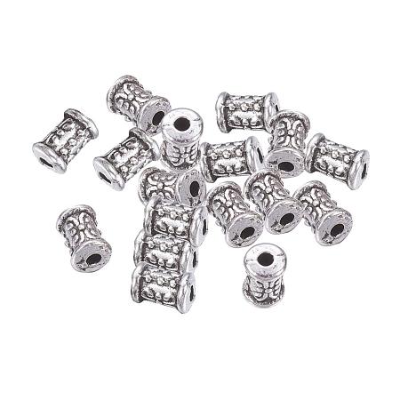 ARRICRAFT About 100pcs Antique Silver Tibetan Style Column Beads for Bracelets Jewelry Making, 5x7mm, Hole: 2mm
