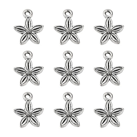 Honeyhandy Tibetan Style Alloy Pendants, Lead Free, Cadmium Free and Nickel Free, Antique Silver, 13.5mm long, 10.5mm wide, 3mm thick hole: 1.5mm