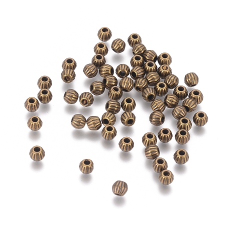 ARRICRAFT Tibetan Style Spacer Beads, Lead Free & Nickel Free & Cadmium Free, Bicone, Antique Bronze Color, Size: about 4mm long, 4.5mm wide, hole: 1mm.