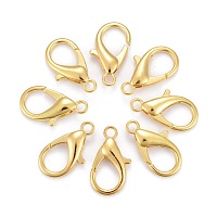 Honeyhandy Zinc Alloy Lobster Claw Clasps, Parrot Trigger Clasps, Cadmium Free & Lead Free, Golden, 21x12mm, Hole: 2mm