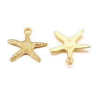 NBEADS 50PCS Tibetan Style Gold Plated Starfish Pendants for Jewellery Making, Lead Free and Cadmium Free