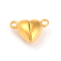 Honeyhandy Alloy Magnetic Clasps, Heart, Golden, 15x9.5x6mm, Hole: 1.5mm