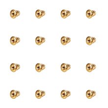 NBEADS Brass Earring Ear Nuts Earrings Backs Size 5x5mm, Golden Color