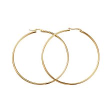 ARRICRAFT 6 Pairs 304 Stainless Steel Rounded Small Golden Hoop Earrings Dia.44MM