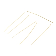 Honeyhandy Brass Flat Head Pins, Long-Lasting Plated, Real 18K Gold Plated, 76x0.7mm, Head: 2mm