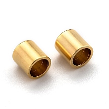 Honeyhandy Brass Cord Ends, End Caps Long-Lasting Plated, Real 24K Gold Plated, 5x4mm, Inner Diameter: 3mm