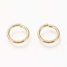 Honeyhandy Brass Open Jump Ring, Long-Lasting Plated, Real 20K Gold Plated, 15 Gauge, 13x1.5mm, Inner Diameter: 10mm