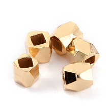 Honeyhandy Brass Spacer Beads, Long-Lasting Plated, Faceted Column, Real 24K Gold Plated, 2.6x2.5mm, Hole: 1.2mm