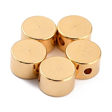 Honeyhandy Brass Beads, Long-Lasting Plated, Flat Round, Real 24K Gold Plated, 5x3mm, Hole: 1mm