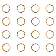 PandaHall Elite Golden Diameter 10mm Brass Jump Rings Close but Unsoldered Jewelry Making Findings, about 260pcs/bag