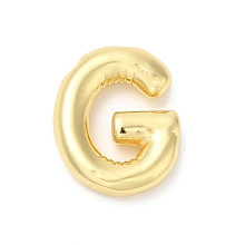 Honeyhandy Eco-Friendly Rack Plating Brass Pendants, Long-Lasting Plated, Lead Free & Cadmium Free, Real 18K Gold Plated, Letter Charm, Letter G, 21~23x13~26x4.5~5.5mm, Hole: 2.5~3.5x1.5~2mm