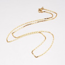 Honeyhandy 304 Stainless Steel Necklace, Mariner Link Chain, with Lobster Claw Clasps, Golden, 19.69 inch(500mm), 1.7mm