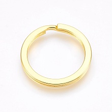 Honeyhandy Alloy Split Key Rings, Keychain Clasp Findings, Golden, 25x2mm, Inner Diameter: 20mm