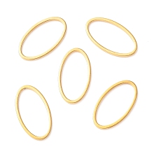 Honeyhandy 304 Stainless Steel Linking Rings, Oval, Golden, 15.5x8.5x1mm