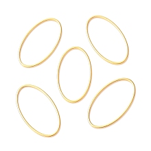 Honeyhandy 304 Stainless Steel Linking Rings, Oval, Golden, 26x14x1mm