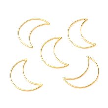 Honeyhandy 201 Stainless Steel Linking Rings, Moon, Golden, 25x17.5x1mm