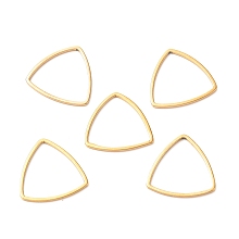 Honeyhandy 201 Stainless Steel Linking Rings, Triangle, Golden, 15x15.5x1mm