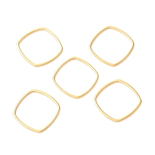 Honeyhandy 201 Stainless Steel Linking Rings, Rhombus, Golden, 16x16x1mm