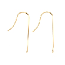 Honeyhandy 316 Surgical Stainless Steel Earring Hooks, with Vertical Loops, Golden, 28x3mm, Hole: 1.8mm, 21 Gauge, Pin: 0.7mm