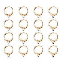 ARRICRAFT 20pcs Golden 304 Stainless Steel Lever Back Hoop Earrings 14.5x12x2mm