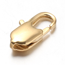 Honeyhandy Ion Plating(IP) 304 Stainless Steel Lobster Claw Clasps, Golden, 18x9x4mm, Hole: 1x1.5mm