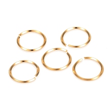 Honeyhandy 304 Stainless Steel Jump Ring, Open Jump Rings, Golden, 16 Gauge, 14.8x1.3mm, Inner Diameter: 12mm